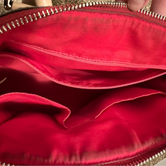 Coach Brown and Pink Signature Shoulder Bag - Picture 8 of 11